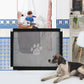 Dog Hugs Cat Portable Pet Safety Fence - Expandable Indoor/Outdoor Gate for Dogs & Cats - Pets Perfect