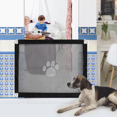 Dog Hugs Cat Portable Pet Safety Fence - Expandable Indoor/Outdoor Gate for Dogs & Cats - Pets Perfect
