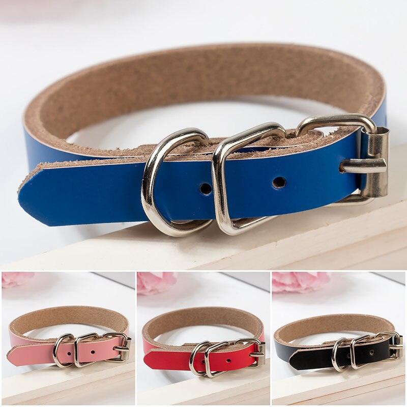 Luxury PU Leather Dog Collar - Durable Adjustable Collar with Secure Buckle - Pets Perfect