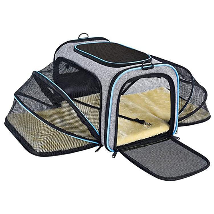Pet Travel Haven: Expandable And Reflective Cat Carrier For Safe And Comfortable Journeys - Pets Perfect