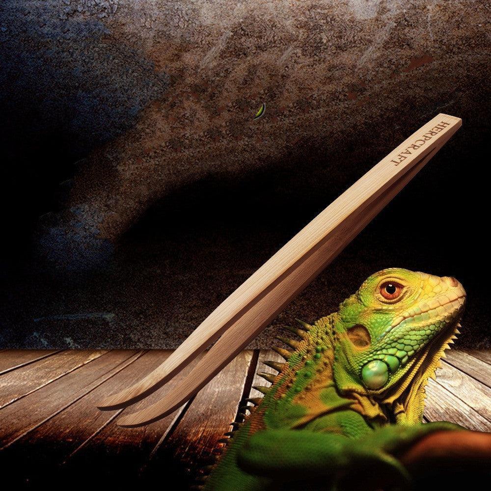Pet Reptile Bamboo Tweezers Set - Essential Feeding Tools For Crawling Pets - Pets Perfect