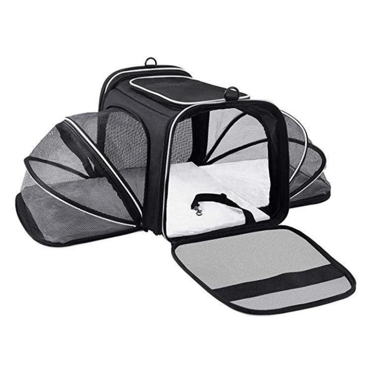 Pet Travel Haven: Expandable And Reflective Cat Carrier For Safe And Comfortable Journeys - Pets Perfect