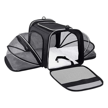 Pet Travel Haven: Expandable And Reflective Cat Carrier For Safe And Comfortable Journeys - Pets Perfect