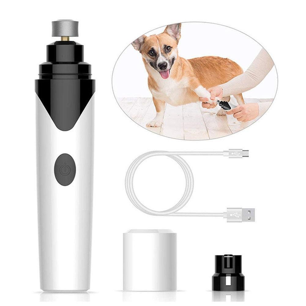 Dog Hugs Cat Electric Pet Nail Grinder Pencil Sharpener Style - USB Rechargeable Nail Trimmer - Pets Perfect