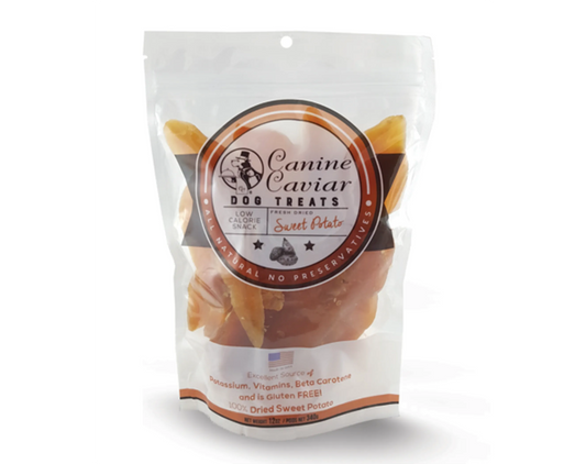 Dried Sweet Potato Dog Treats - Premium Natural Chews for Training & Dental Health