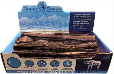 Canine Caviar Buffalo Tripe Flat Vanilla 12" Dog Chews - Pets Perfect
