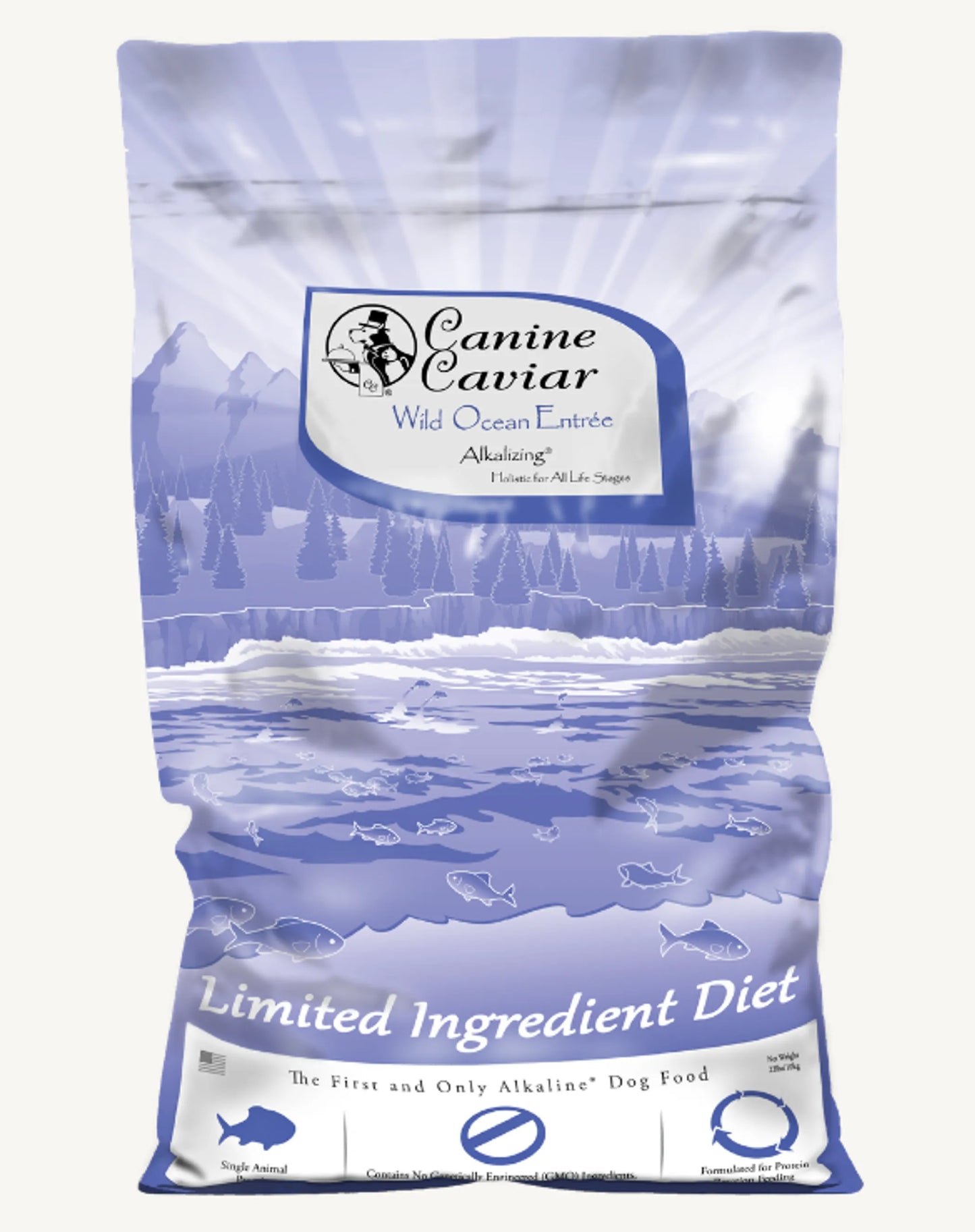 Wild Ocean Herring & Quinoa Dog Food - Limited Ingredient Alkaline Formula for All Life Stages, 35 lbs