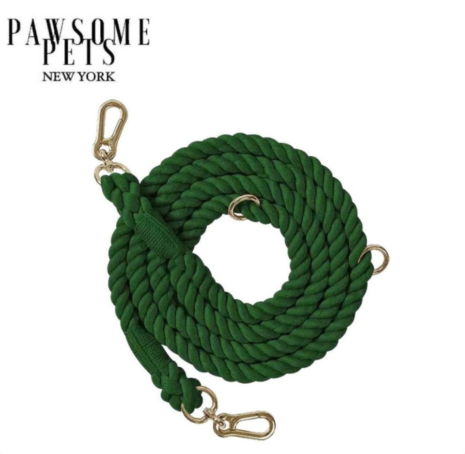 Hands-Free Dog Rope Dog Leash - Hunter Green