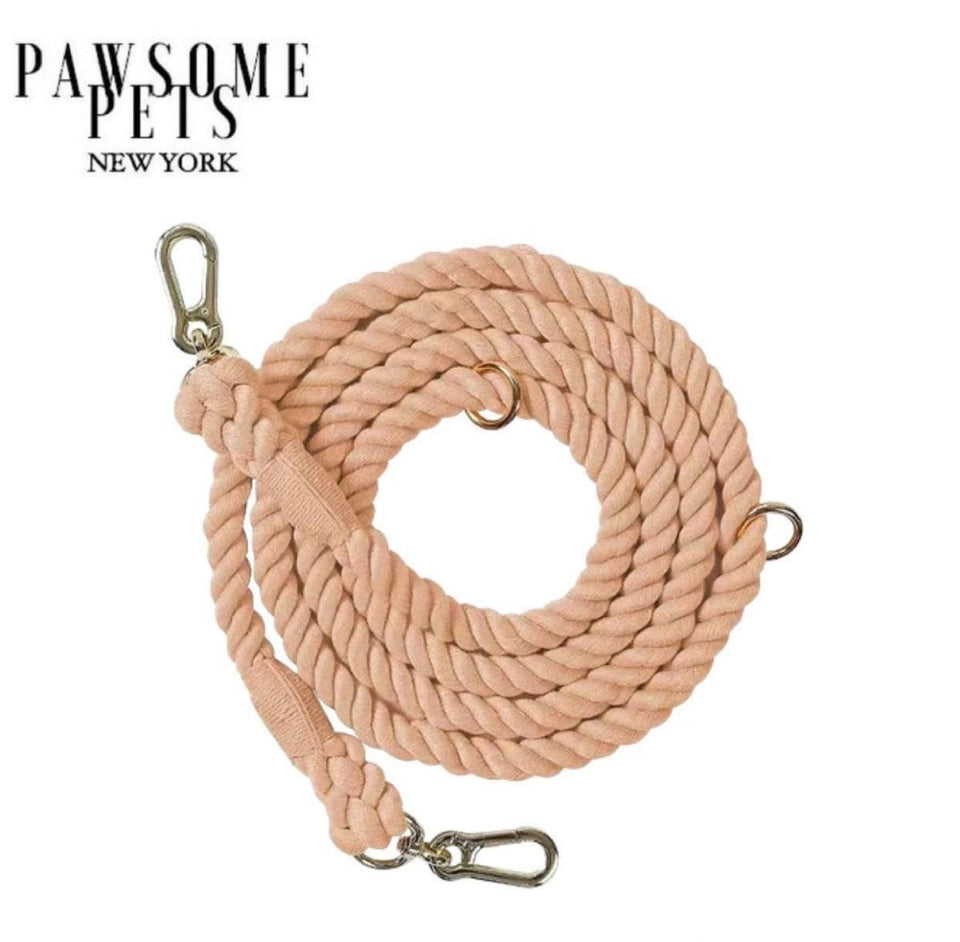 Hands-Free Dog Rope Dog Leash - Cotton Coral