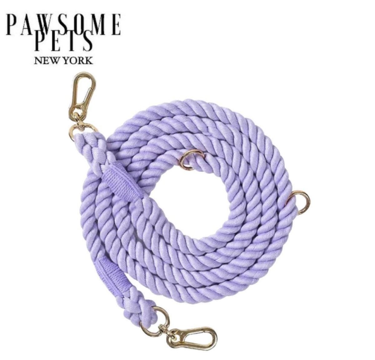 HANDS FREE DOG ROPE LEASH - PURPLE LOVE - Pets Perfect