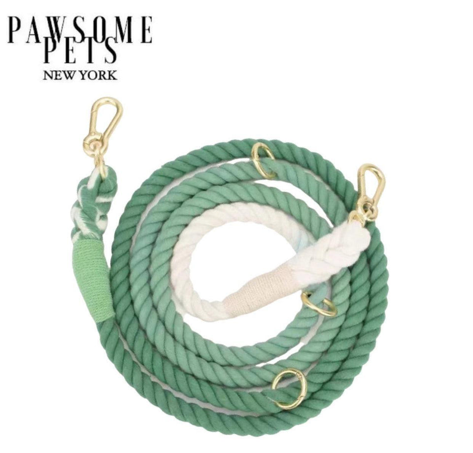 Hands-Free Dog Rope Dog Leash - Ombre Green