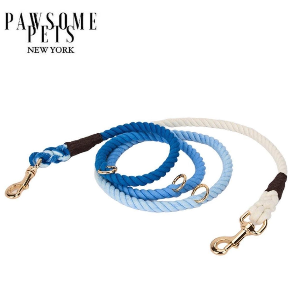 Hands-Free Dog Rope Dog Leash - Ombre Dark Blue