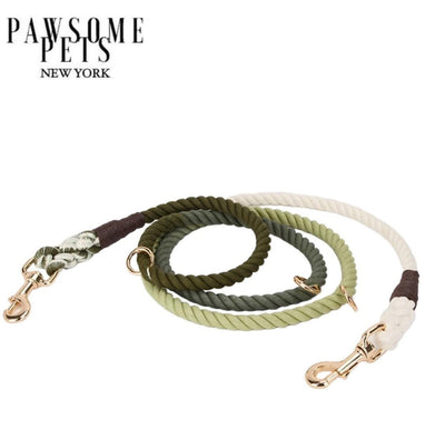 Hands-Free Dog Rope Dog Leash - Ombre Dark Olive Green