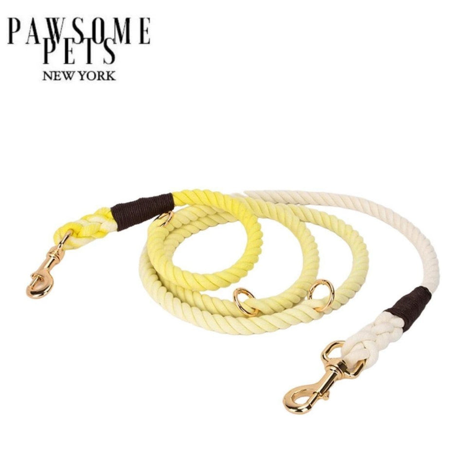 Hands-Free Dog Rope Dog Leash - Ombre Light Yellow