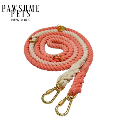 Hands-Free Dog Rope Dog Leash - Ombre Light Coral