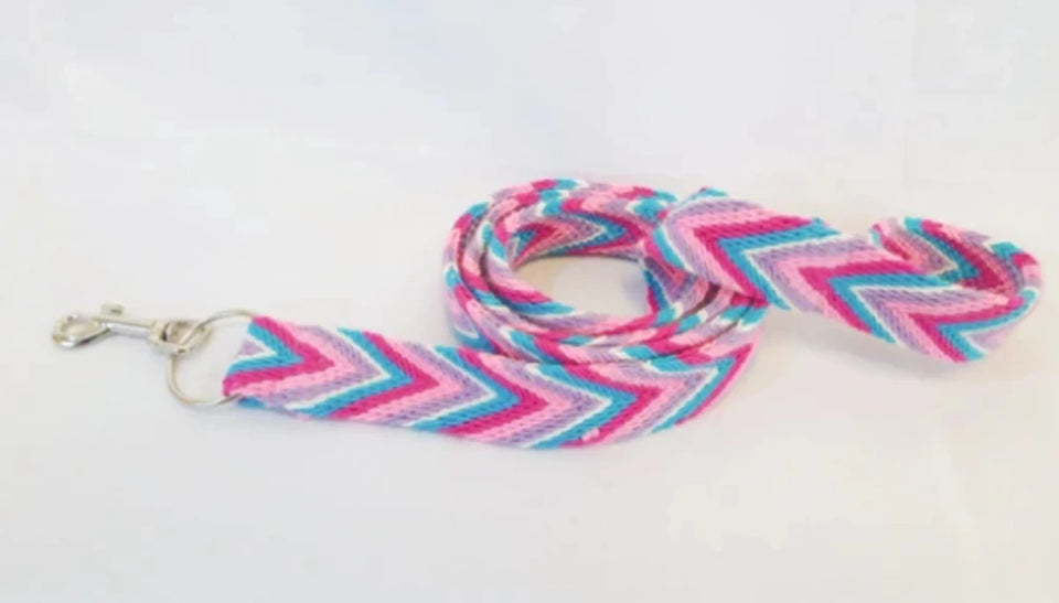 Pink Handmade Wayuu Pet Dog Leash - Pets Perfect