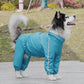 Pet Paws Waterproof Dog Poncho - Raincoat with Removable Tail Cover - Pets Perfect
