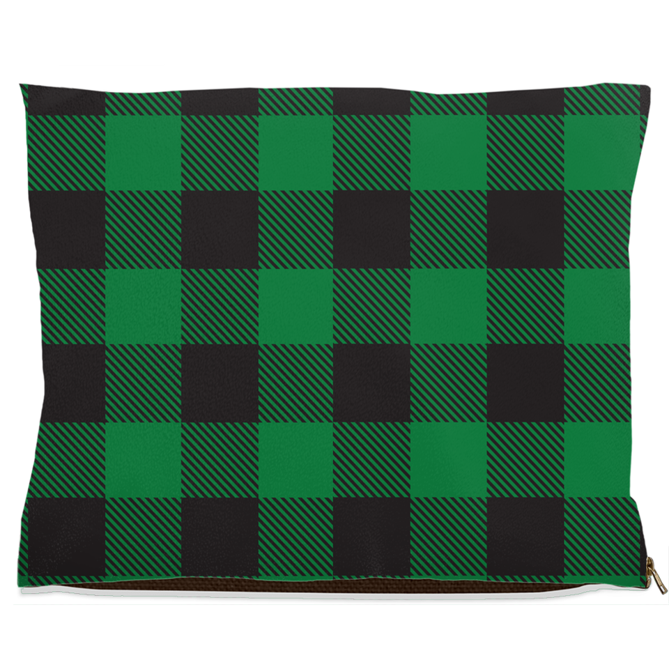 Buffalo Plaid Green Dog Bed, Water Resistant/30x40 inch, view 3