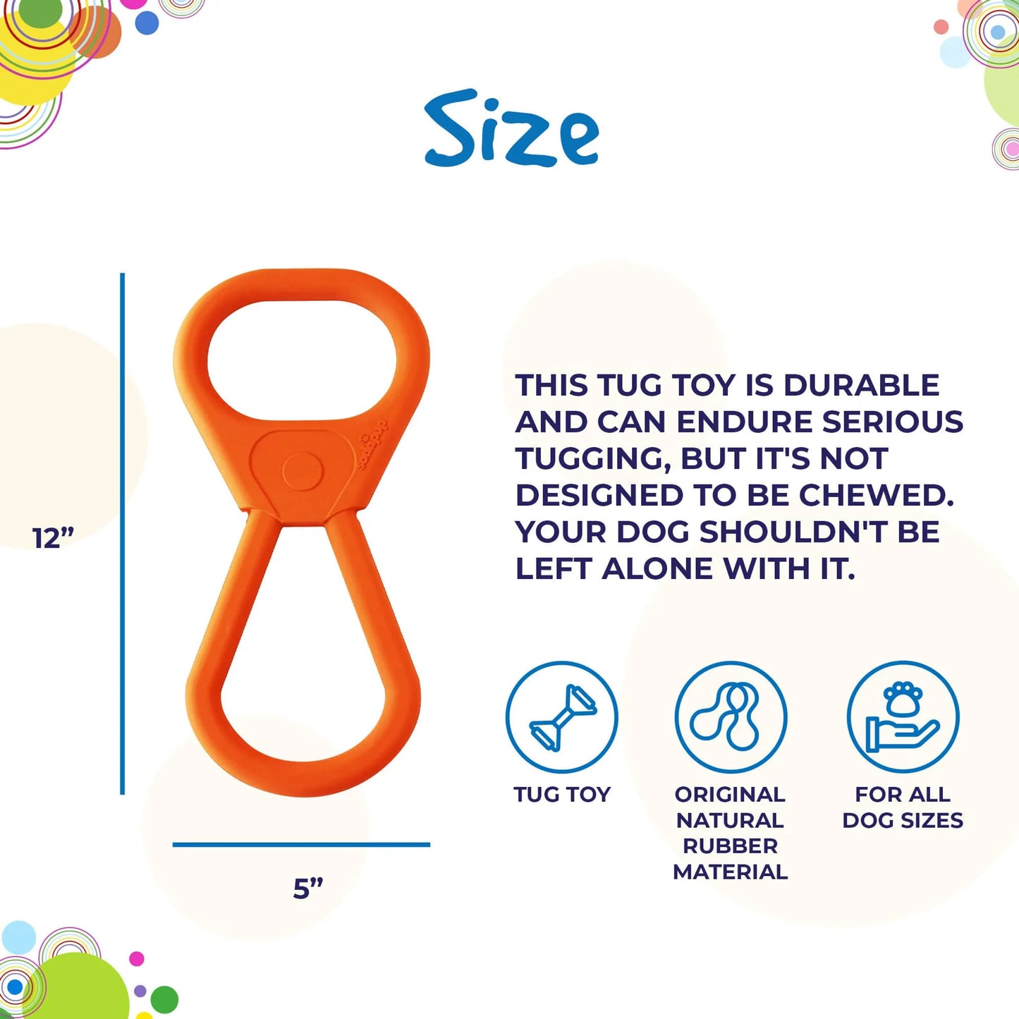 SP Pop Top Rubber Tug Toy for Interactive Play