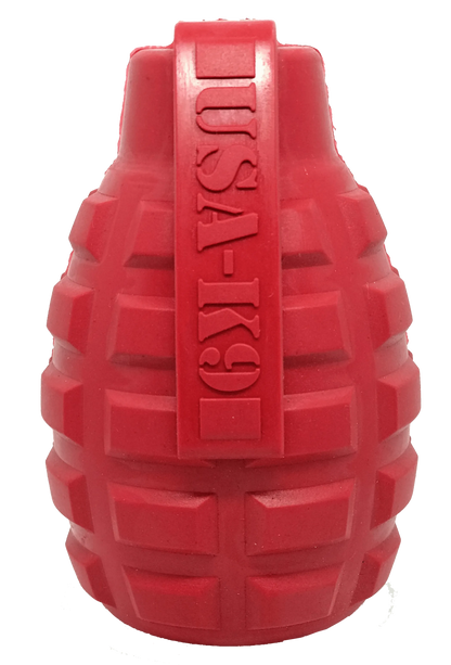 Grenade Dog Toy – Rubber Treat Dispenser Tug – Medium