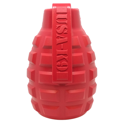 USA-K9 Grenade Durable Rubber Chew Toy & Treat Dispenser