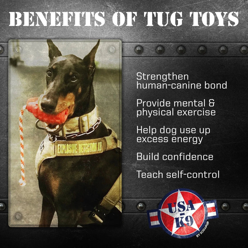 USA-K9 Grenade Durable Rubber Chew Dog Toy, Treat Dispenser, Tug Toy, view 10