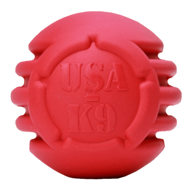 USA-K9 Stars and Stripes Ultra-Durable Rubber Dog Chew Ball - Pets Perfect