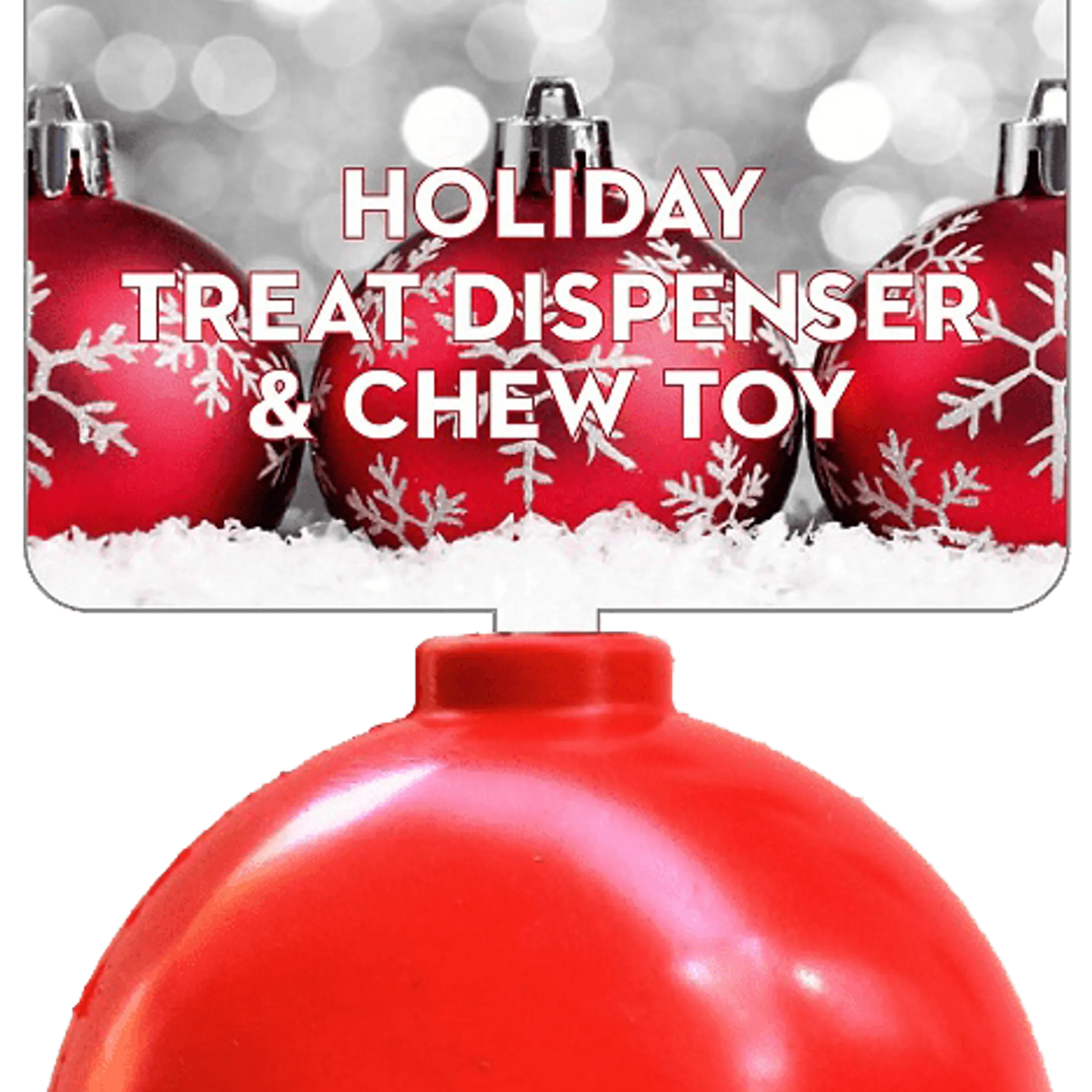 SP Christmas Ornament Durable Rubber Chew Toy & Treat Dispenser