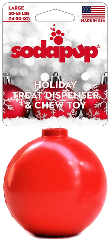 SP Christmas Ornament Durable Rubber Chew Toy & Treat Dispenser
