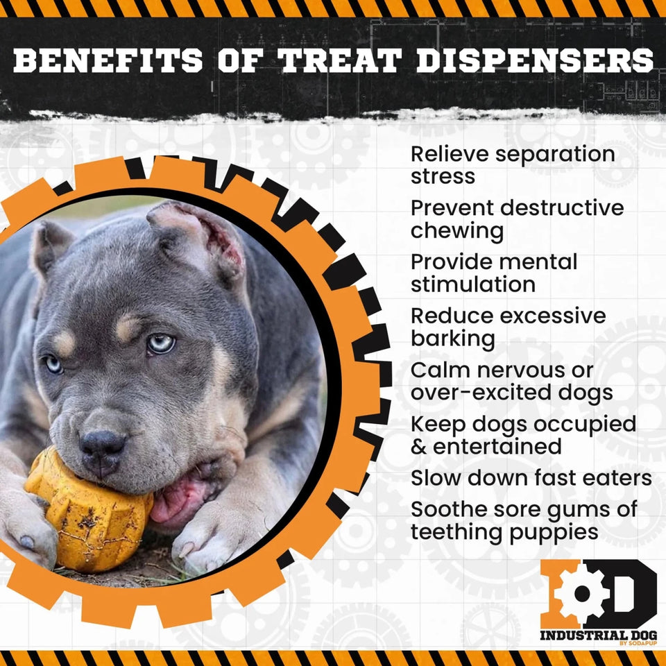 ID Gear Treat Pocket Durable Rubber Treat Holder and Chew Dog Toy - Pets Perfect
