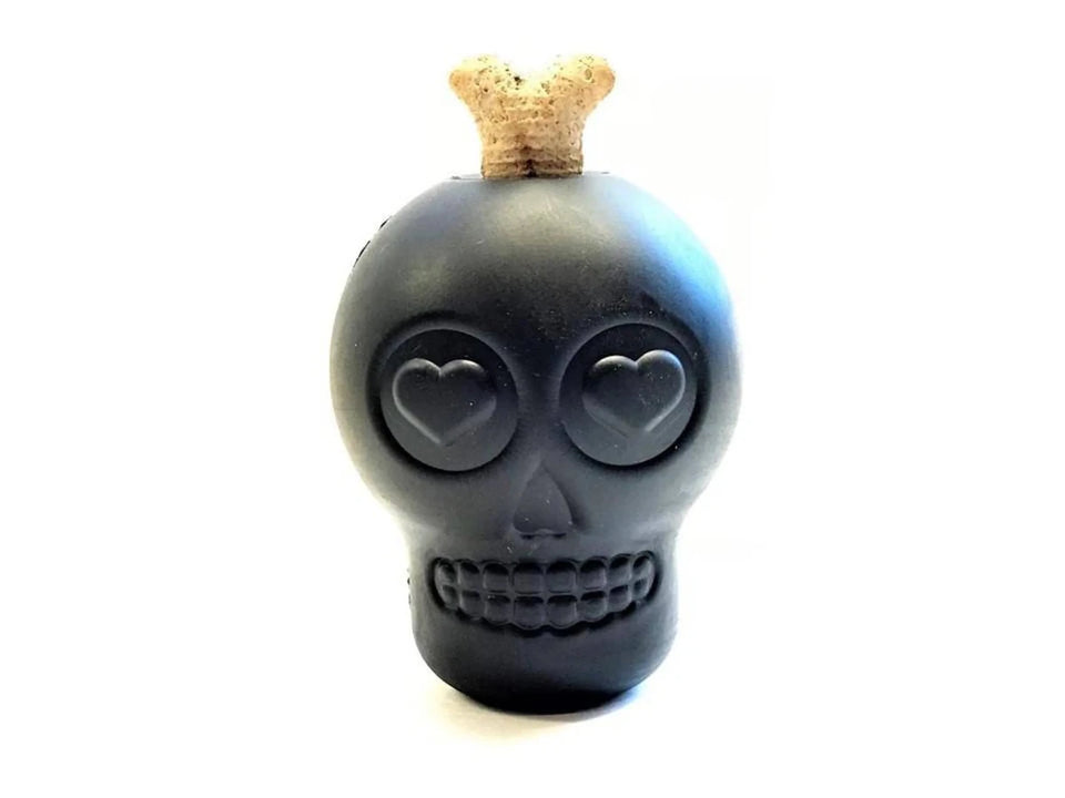 MKB Sugar Skull Durable Rubber Chew Dog Toy & Treat Dispenser, view 8