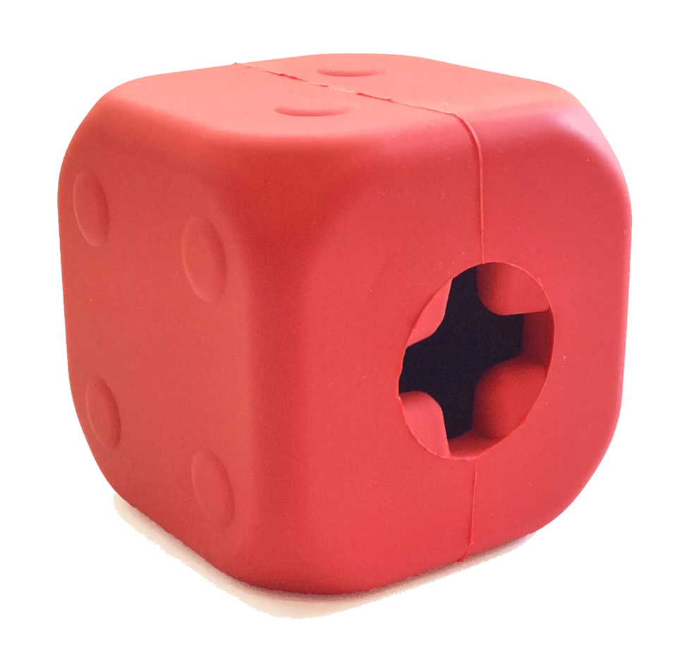 MKB Dice Dog Toy Durable Rubber Chew Toy & Treat Dispenser - Pets Perfect