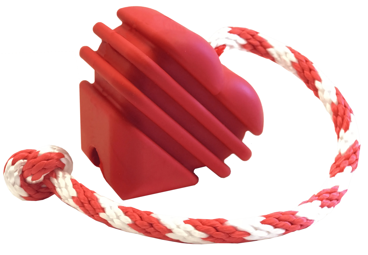 MKB Heart on a String Ultra - Durable Durable Rubber Chew Toy, Reward Toy, Tug Toy, and Retrieving Toy - Pets Perfect