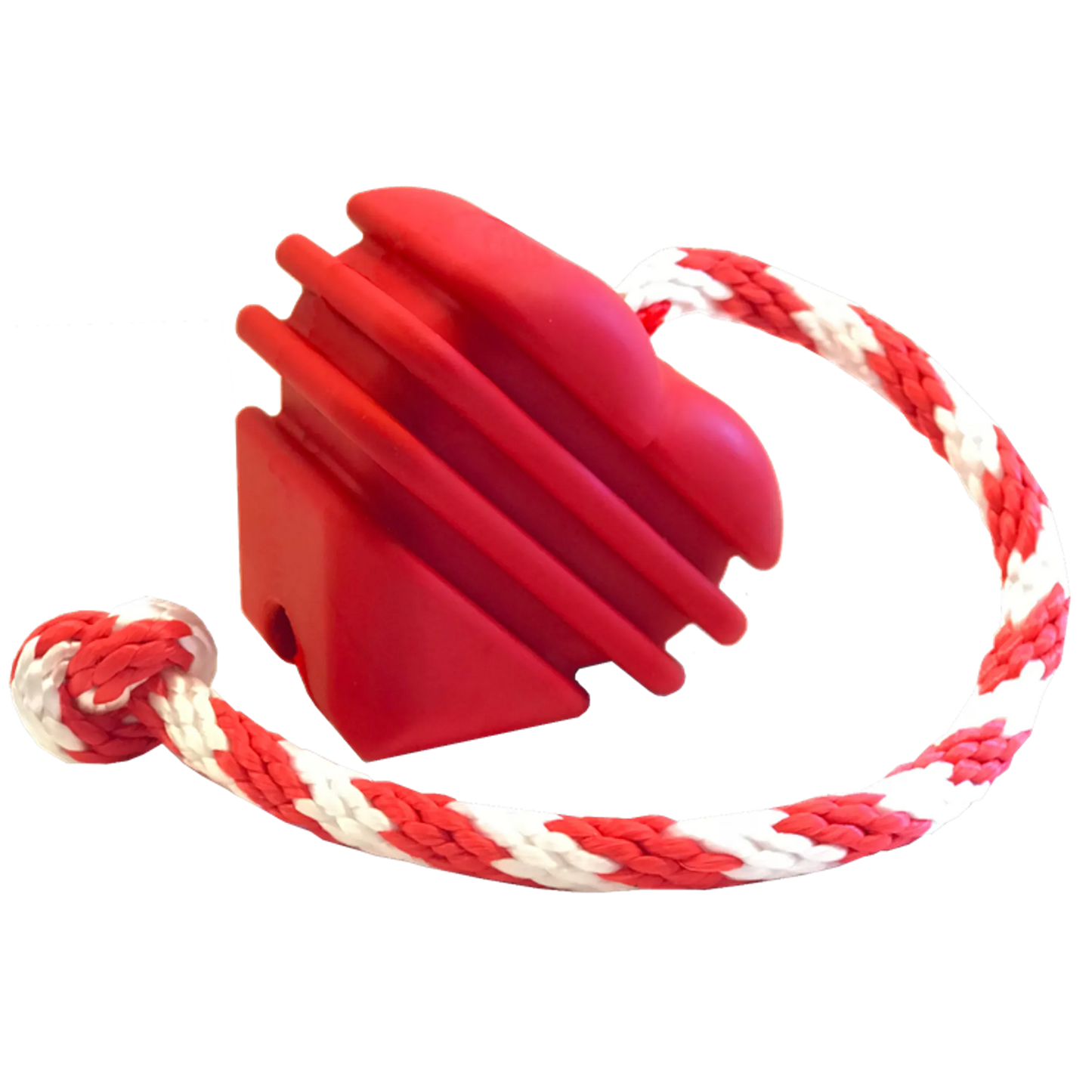 MKB Heart on a String Ultra-Durable Durable Rubber Chew Toy, Reward Toy, Tug Toy, and Retrieving Toy