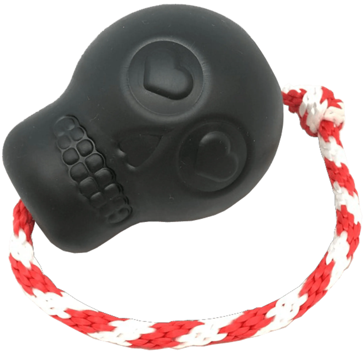USA - K9 Skull Durable Rubber Chew Toy, Treat Dispenser, Reward Toy, Tug Toy, and Retrieving Toy - Pets Perfect