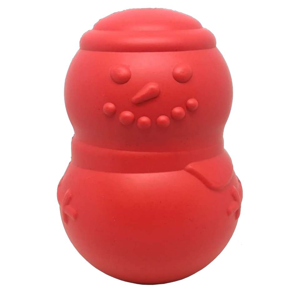 MKB Snowman Durable Rubber Chew Dog Toy & Treat Dispenser - Pets Perfect