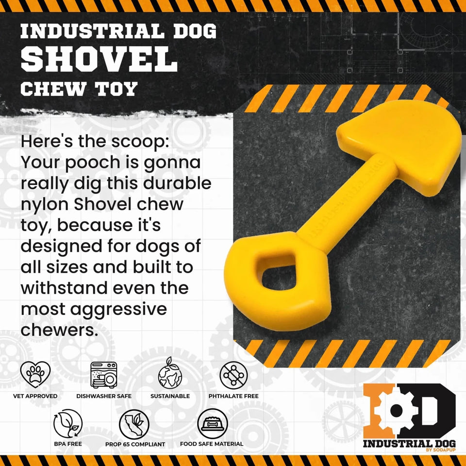 ID Shovel Ultra Durable Nylon Dog Chew Toy for Aggressive Chewers - Pets Perfect