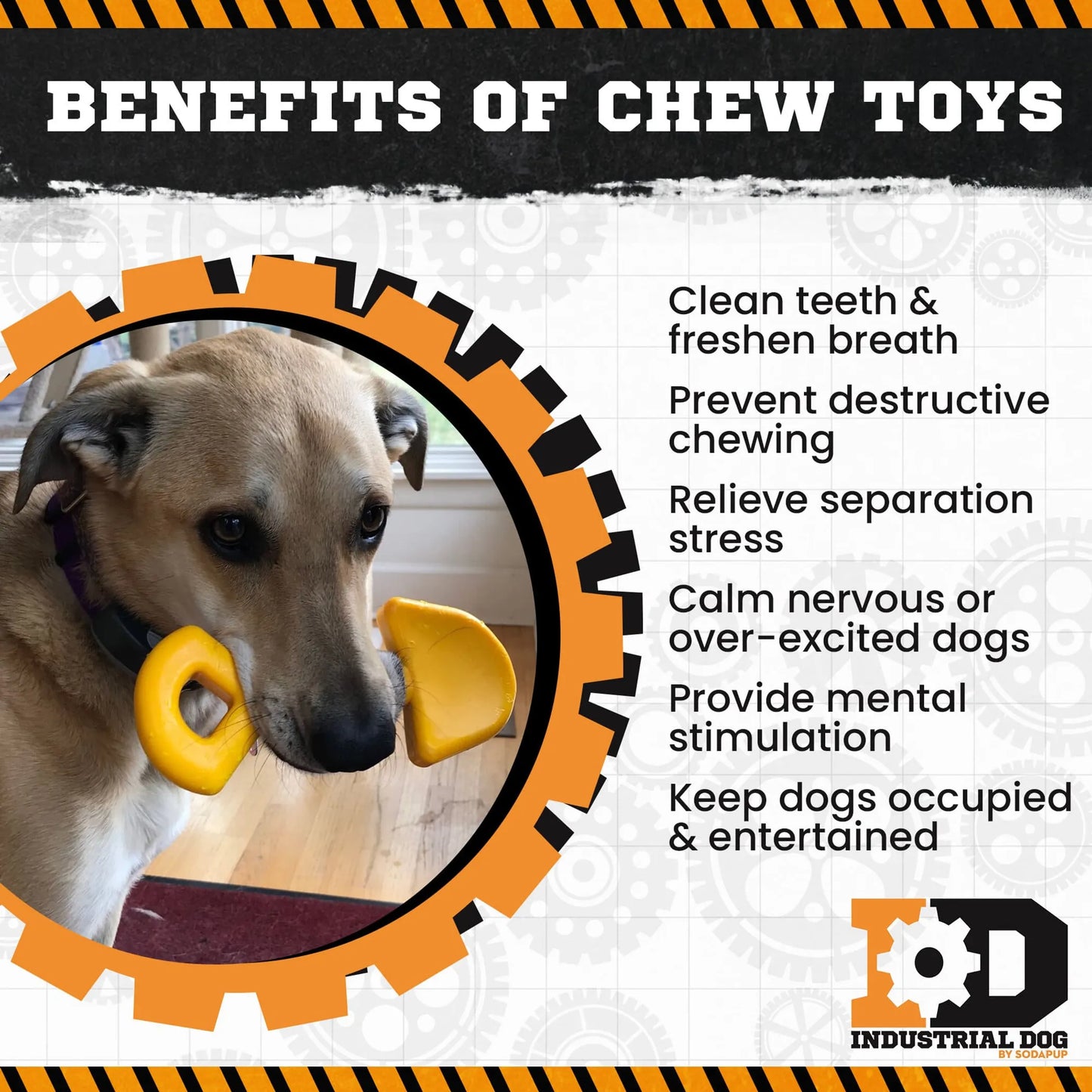 ID Shovel Ultra Durable Nylon Dog Chew Toy for Aggressive Chewers - Pets Perfect