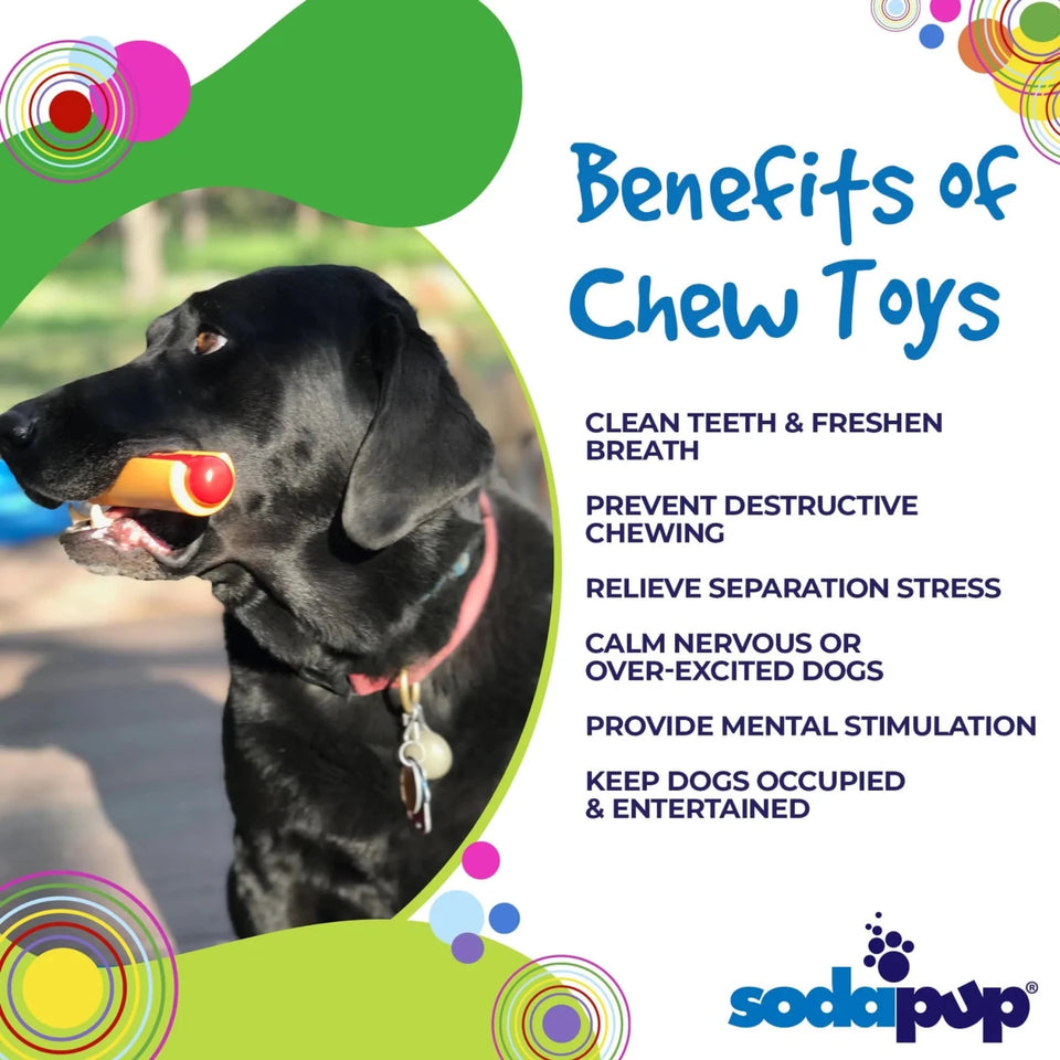 SP Hot Dog Ultra Durable Nylon Dog Chew Toy for Aggressive Chewers - Pets Perfect