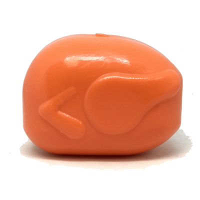 MKB Roasted Turkey Durable Rubber Chew Dog Toy & Treat Dispenser, Orange/MEDIUM