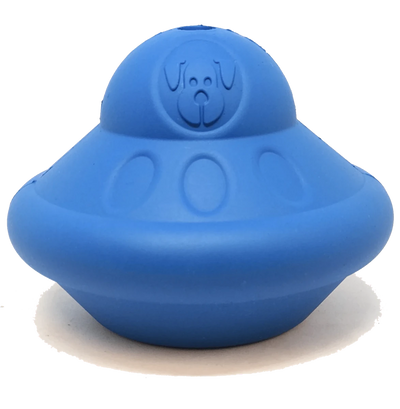 SN Flying Saucer Durable Rubber Chew Dog Toy & Treat Dispenser, BLUE/MEDIUM