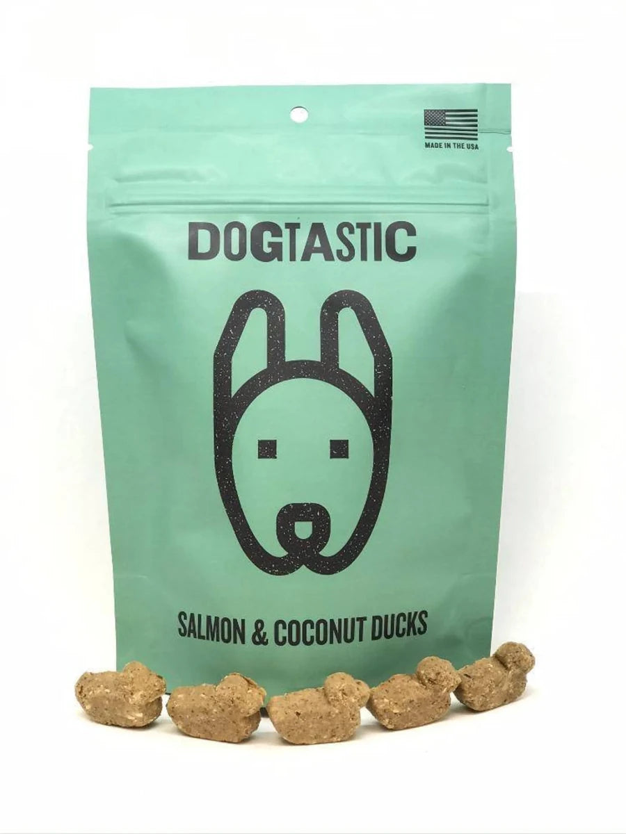 DT Dogtastic Salmon & Coconut Ducks Dog Treats - Pets Perfect