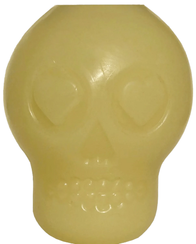 MKB Glow in the Dark Sugar Skull Chew Dog Toy & Treat Dispenser - Pets Perfect