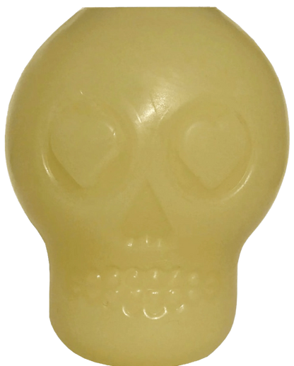 MKB Glow in the Dark Sugar Skull Chew Toy & Treat Dispenser - Pets Perfect