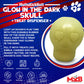 MKB Glow in the Dark Sugar Skull Chew Toy & Treat Dispenser - Pets Perfect
