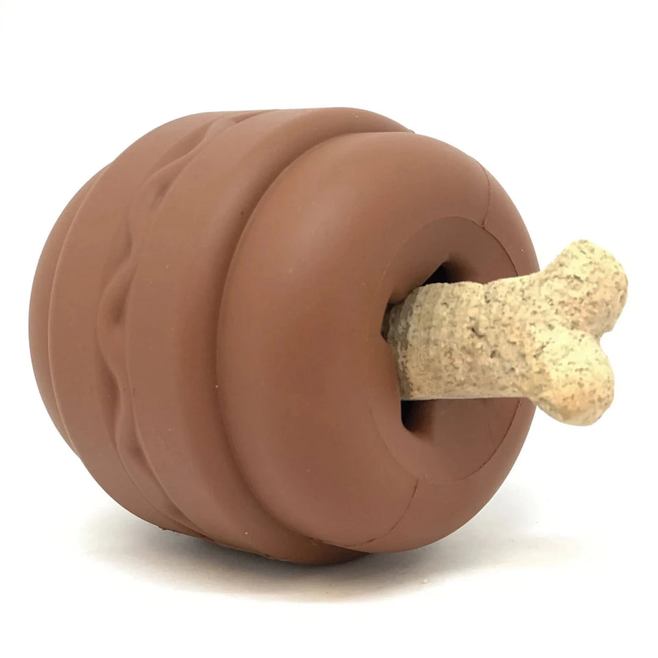 SP Hamburger Durable Rubber Chew Dog Toy & Treat Dispenser - Pets Perfect