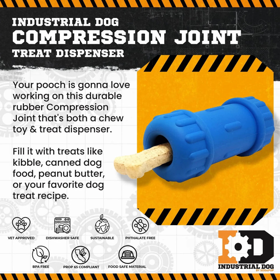 ID Bone Durable Rubber Chew Dog Toy and Treat Dispenser - Pets Perfect