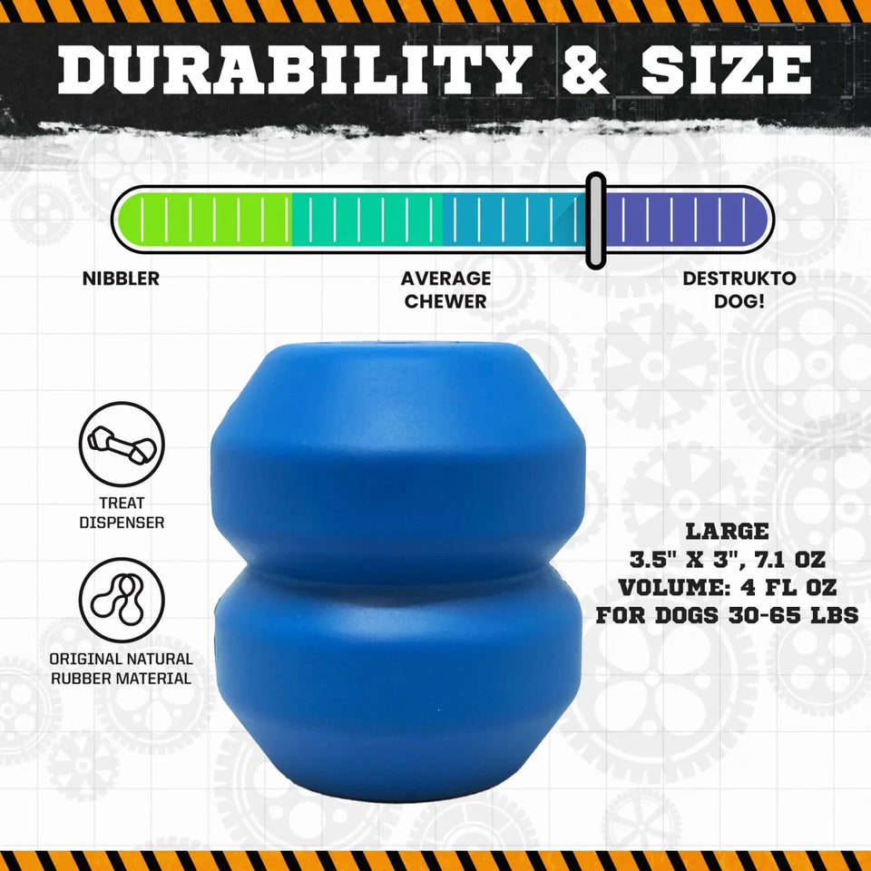ID Double Trouble Durable Rubber Chew Dog Toy and Treat Dispenser - Pets Perfect