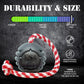 USA-K9 Magnum Black Stars and Stripes Ultra-Durable  Rubber Chew Toy, Reward Toy, Tug Toy, and Retrieving Toy