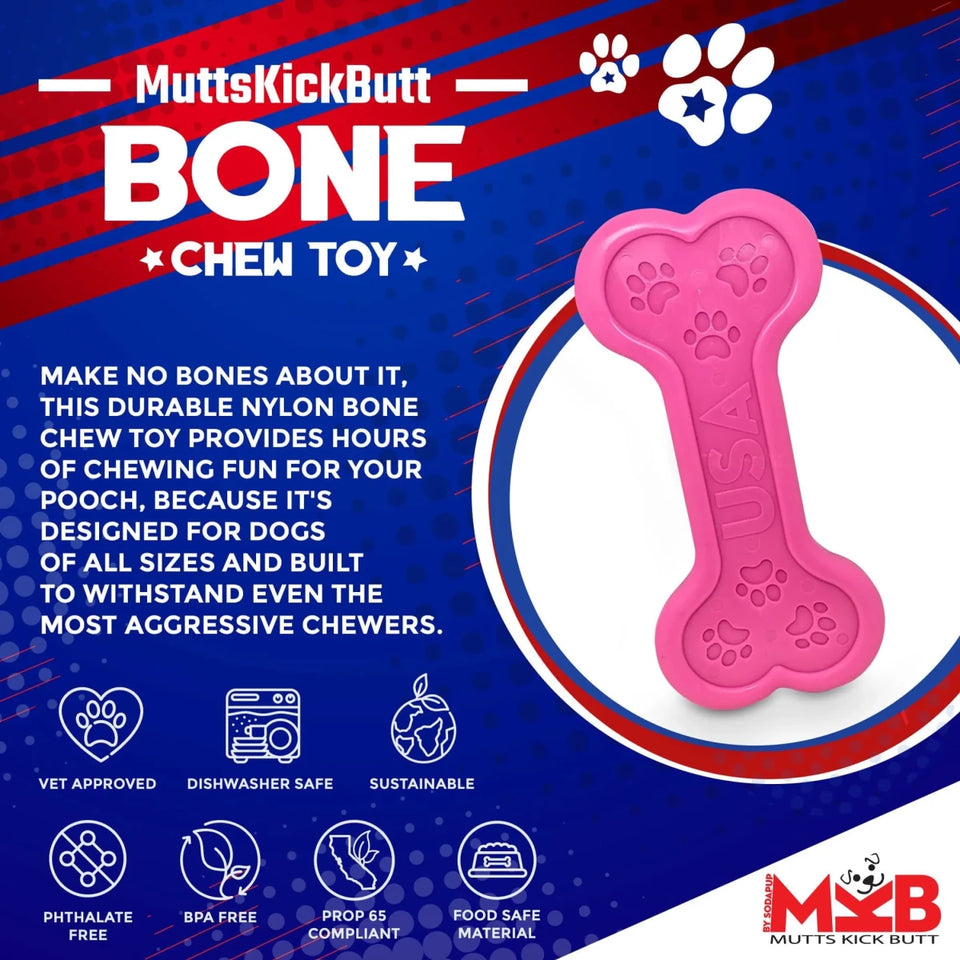 MKB Bone Ultra Durable Nylon Dog Chew Toy for Aggressive Chewers - Pets Perfect